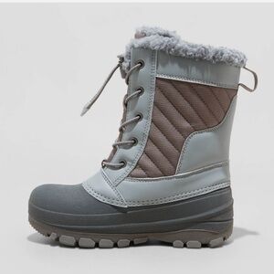 All In Motion Kids Faux Fur Elastic Laces Winter Boots Waterproof